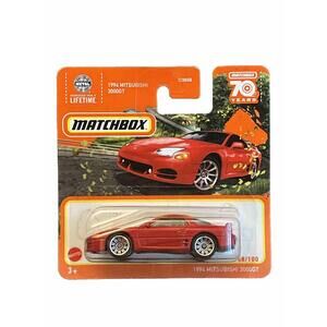 Matchbox 1994 Mitsubishi 3000GT 68/100 (red) Short Card Mattel Ages 3+